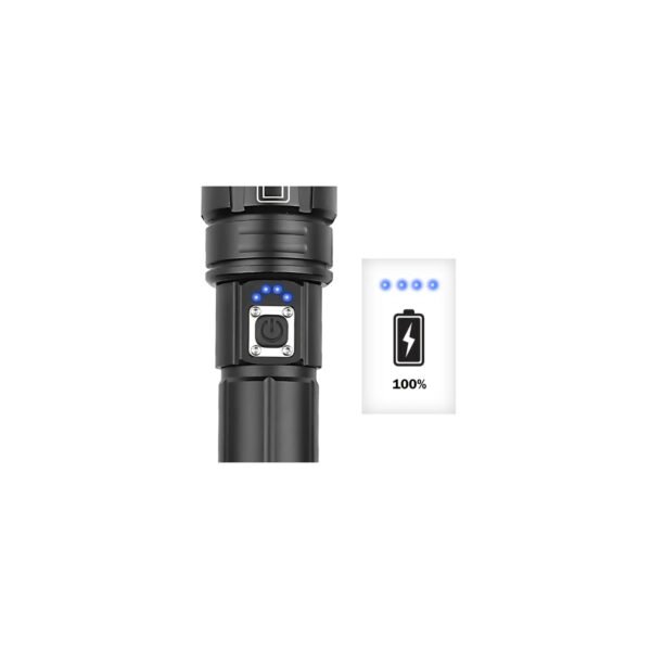 LINTERNA TECNOLAB DE MANO 16CM A PRUEBA DE AGUA CARGA USB - Imagen 3
