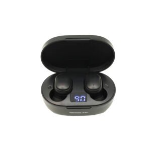 AudífonosS  TECNOLAB, FRECUENCIA 20HZ-20KHZ, BATERIA DE 30MAH, 3H DE USO, RANGO INALAMBRICO 10M. BLACK