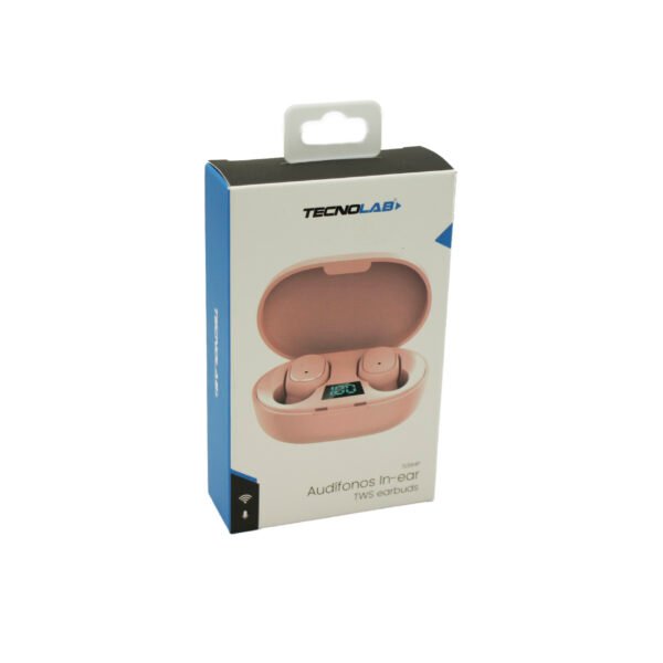 AUDIFONOS 10MM TECNOLAB, FRECUENCIA 20HZ-20KHZ, BATERIA DE 30MAH, 3H DE USO, RANGO INALAMBRICO 10M. PINK - Imagen 3