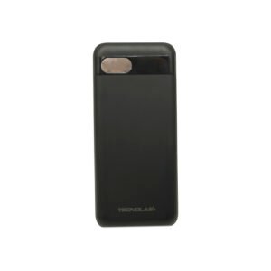 POWER BANK TECNOLAB 20000MAH, 22.5 WATTS - CARGA RAPIDA, 2 CABLES INCORPORADOS, PROTECCION SOBRECARGA. BLACK
