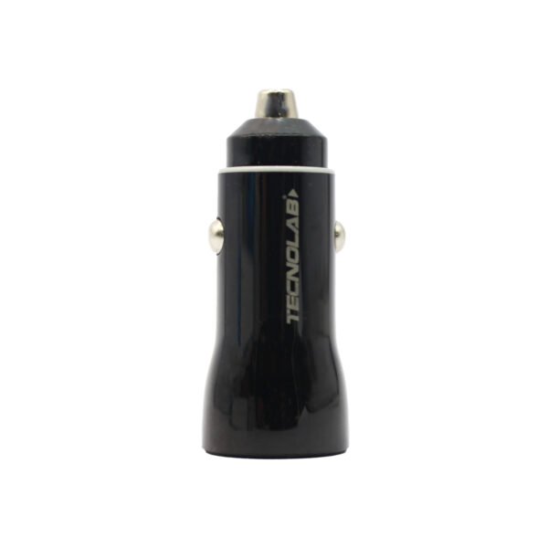 CARGADOR TECNOLAB DE AUTO 48W, 1 PUERTO USB, TIPO C, USB-A+USB-C. BLACK - Imagen 2