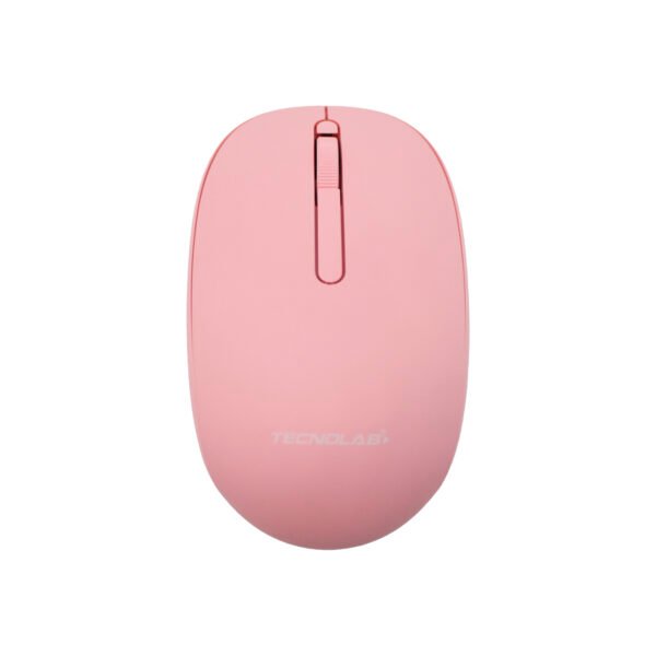 MOUSE BLUETOOTH TECNOLAB + 2.4GHZ, 1000 DPI, 3 BOTONES, PILAS AA, SENSOR LUZ ROJA LED, DISTANCIA 10M. PINK