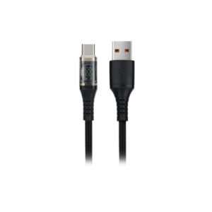 CABLE TECNOLAB USB A TIPO C, 20 WATTS, DISPLAY LED, TRENZADO - 100% COBRE, LONGITUD 1 M.
