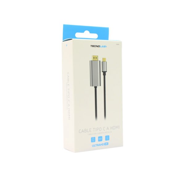 CABLE TIPO C A HDMI, 2 METROS, CARCASA METALICA 4K - Imagen 2