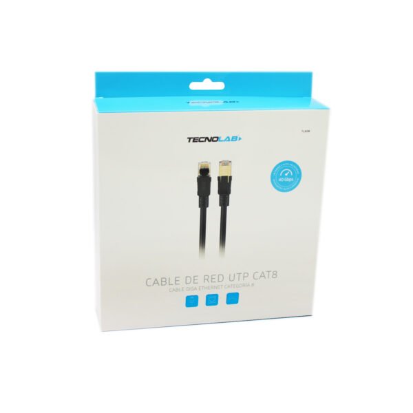 CABLE UTP CAT 8 - VELOCIDAD 40Gbps. 2000Mhz. - 10 Metros