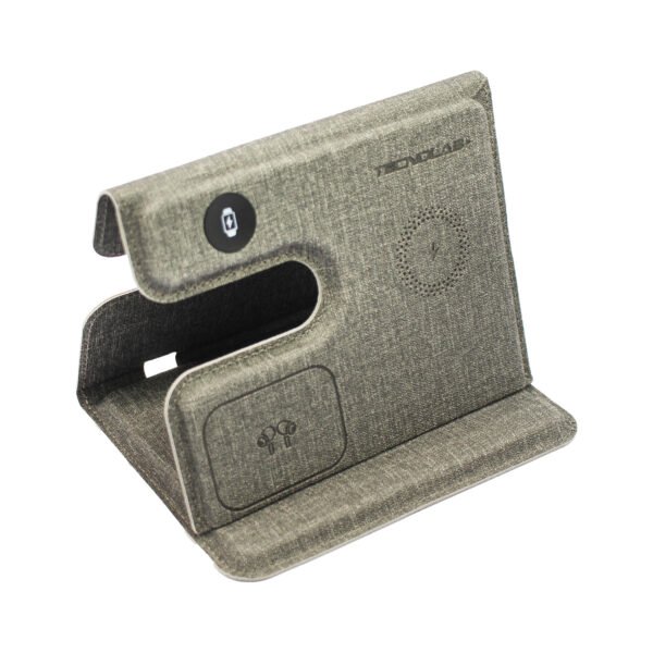 CARGADOR TECNOLAB 3 EN 1 INALAMBRICO PREGABLE PARA IPHONE (15W), APPLE WATCH (2.5W) Y AIRPODS (5W) - Imagen 4