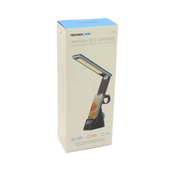 LAMPARA Y CARGADOR INALAMBRICO  3 EN 1 TECNOLAB PARA IPHONE, APPLE WATCH  Y AIRPODS