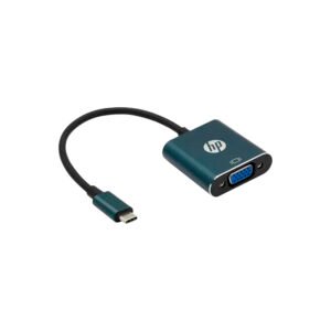 CONVERTIDOR USB-C A VGA HP, MATERIAL RESISTENTE, CARCASA DE ALUMINIO, HD 1080P A 60HZ.