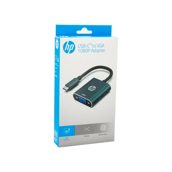 CONVERTIDOR USB-C A VGA HP, MATERIAL RESISTENTE, CARCASA DE ALUMINIO, HD 1080P A 60HZ. - Imagen 3
