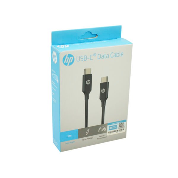 CABLE HP USB-C A TIPO C CARGA RAPIDA HASTA 60 W 20V/3A - TRANSMISION DATOS HASTA 5Gbps/s -1 METRO