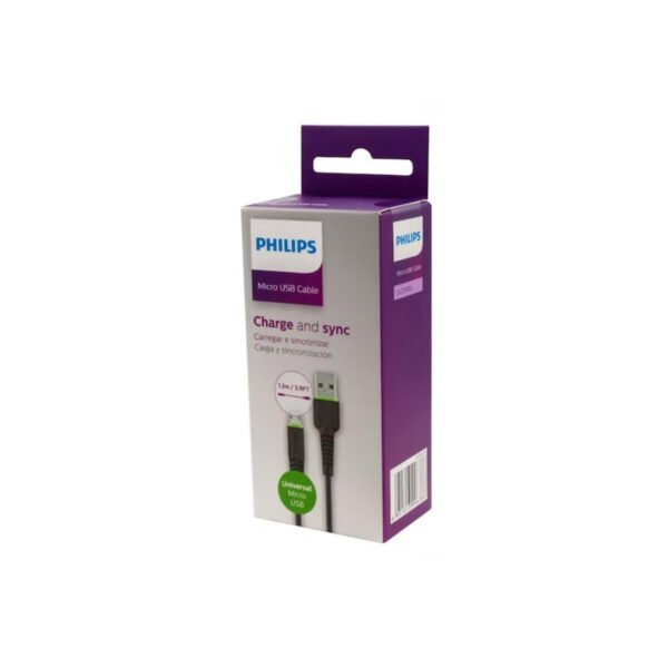 Philips CABLE USB A MICRO USB 1,2MT- BLACK - Imagen 3