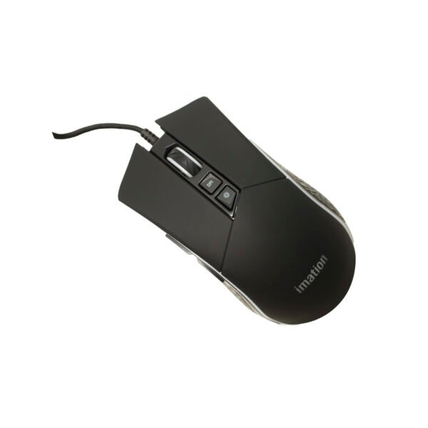 MOUSE IMATION IMGT300 12800 DPI, 10M CLICKS, RGB LED 11 MODOS, 8 BOTONES, CABLE 1.7M, CONECTOR USB ORO.