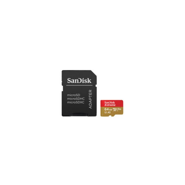 MEMORIA MICRO SD EXTREME 64gb C/ADAPTADOR - C10/U3/V30 170MB/80MB- SANDISK - Imagen 3