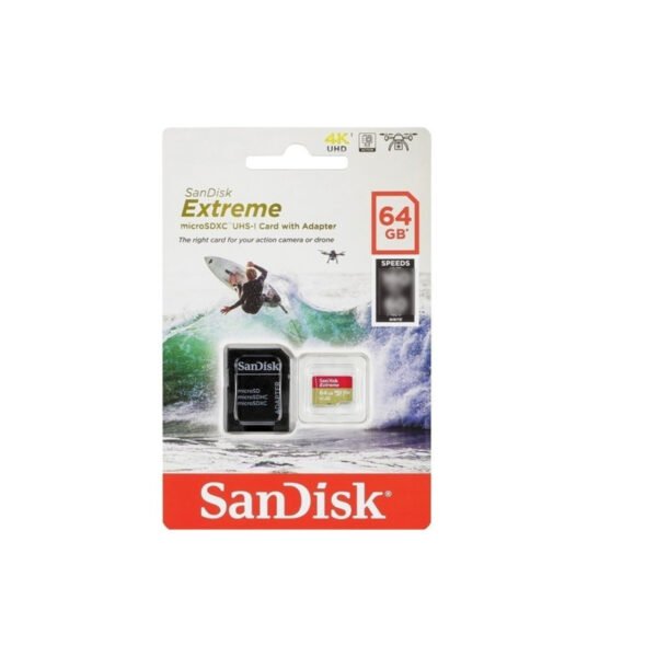 MEMORIA MICRO SD EXTREME 64gb C/ADAPTADOR - C10/U3/V30 170MB/80MB- SANDISK - Imagen 4