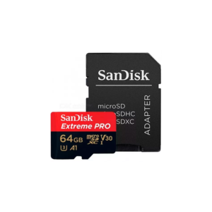 MEMORIA MICRO SD EXTREME PRO 64gb UHSI C/ADAPTADOR - C10/U3/V30  170MB/80MB- SANDISK