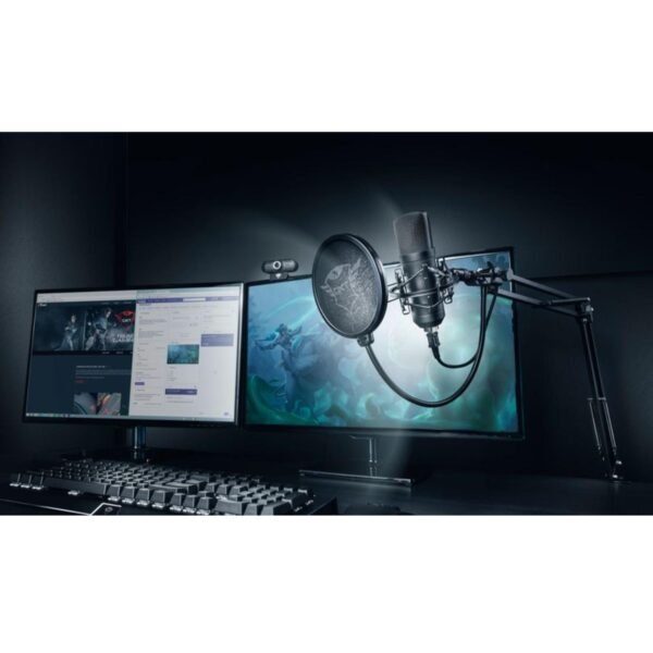 MICROFONO PROFESIONAL DE ESTUDIO TRUST, CONECTOR USB, BRAZO AJUSTABLE, INCLUYE TRIPODE, PATRON CARDIOIDE, CABLES USB DE 2.9M Y 1.8M, FILTRO POP. - Imagen 5