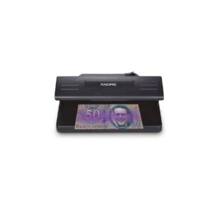 DETECTOR ULTRAVIOLETA PARA BILLETES FALSOS PACIFIC, LUZ UV 365NM, CONSUMO 4W, FUNCIONA CON 4 PILAS AA.