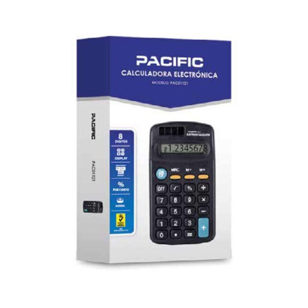 CALCULADORA ELECTRONICA PACIFIC DE 8 DIGITOS - Imagen 2