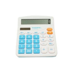 CALCULADORA DE 12 DIGITOS, FUNCIONES BASICAS, MEMORIA Y CALCULO DE CADENA. PILA AA. LIGHT BLUE