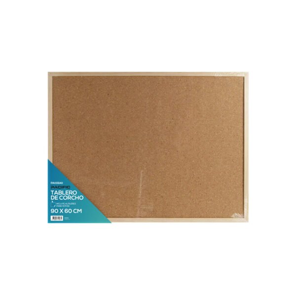 TABLERO DE CORCHO PACIFIC 90X60CM, INCLUYE ALFILERES PARA NOTAS.