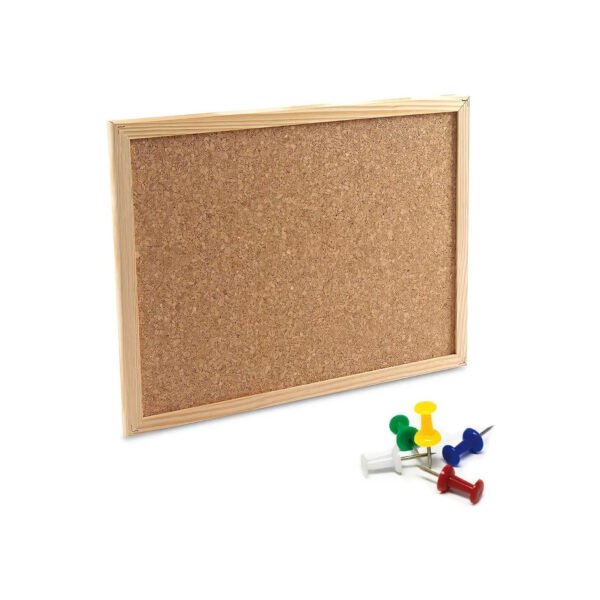 TABLERO DE CORCHO PACIFIC 90X60CM, INCLUYE ALFILERES PARA NOTAS. - Imagen 2