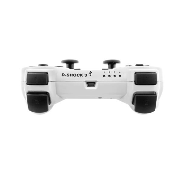 CONTROL DBLUE PS3 DUAL SHOCK BLUETOOTH WIRELESS CON ENTRADA DE 6 AXIALES, CABLE USB 1 METRO, WHITE - Imagen 2