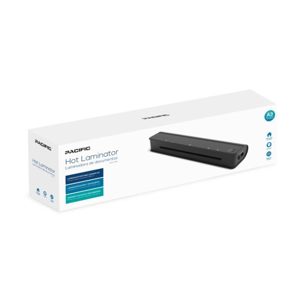 LAMINADORA A3 EN FRIO Y CALOR PACIFIC, VELOCIDAD 270MM/MIN, TAMAÑO 475X110X65MM, PRECALENTAMIENTO 1-2 MIN.