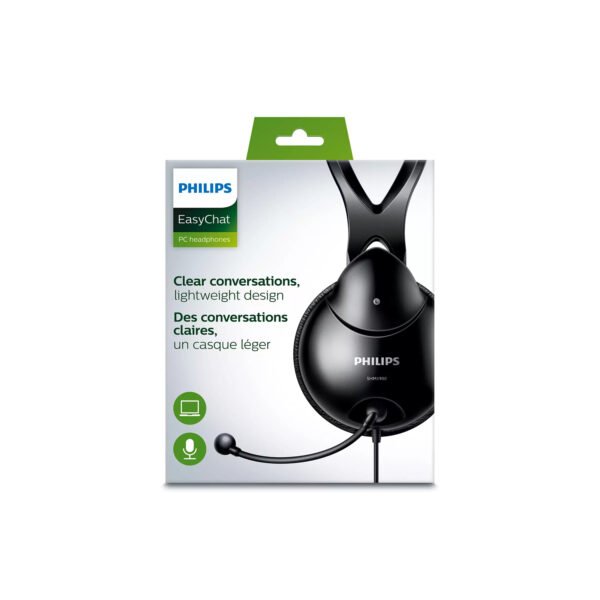 AUDIFONOS CON MICROFONO PHILIPS, AURICULARES DE PC, MICROFONO REGULABLE, COMPATIBLE CON SMARTPHONES, RANGO DE FRECUENCIA 15-2200HZ. - Imagen 3