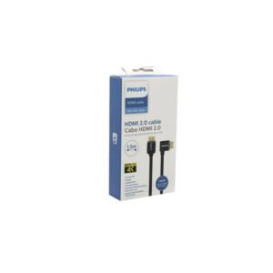 CABLE HDMI ALTA VELOCIDAD PHILIPS 90°, 1.5M, CONEXION TV A SISTEMA HOME THEATER, SONIDO ENVOLVENTE.