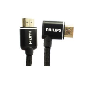 CABLE HDMI 2.0 PHILIPS 4K, ALTA VELOCIDAD 90°, 1.5M, CONEXION TV A RECEPTOR AV, SONIDO ENVOLVENTE. 2MT.
