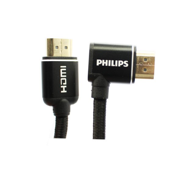 CABLE HDMI 2.0 PHILIPS 4K, ALTA VELOCIDAD 90°, 1.5M, CONEXION TV A RECEPTOR AV, SONIDO ENVOLVENTE. 2MT.