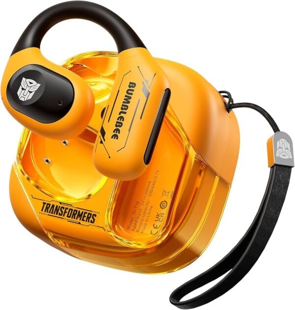 AURICULARES BLUETOOTH 5.4 TRANSFORMERS, REDUCCION DE RUIDO, SONIDO 3D ESTEREO, DISEÑO COMODO, LARGA DURACION. YELLOW