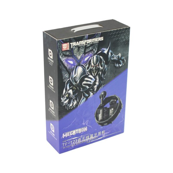 AUDIFONOS TRANSFORMERS INALAMBRICOS IN-EAR, BLUETOOTH, MICROFONO, 280MAH, ALCANCE 10M, CON LUZ LED. BLACK - Imagen 3