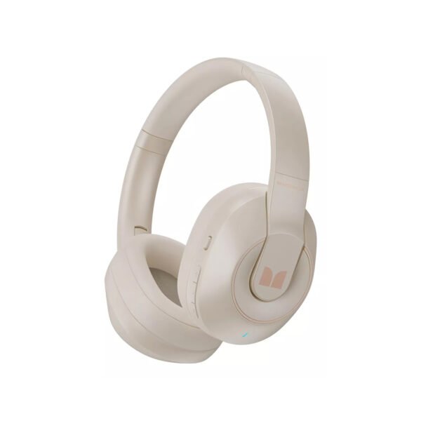AUDIFONOS MONSTER BLUETOOTH 5.3, AUDIO HD, 25H DE DURACION, CARGA RAPIDA, DISEÑO PLEGABLE. BEIGE