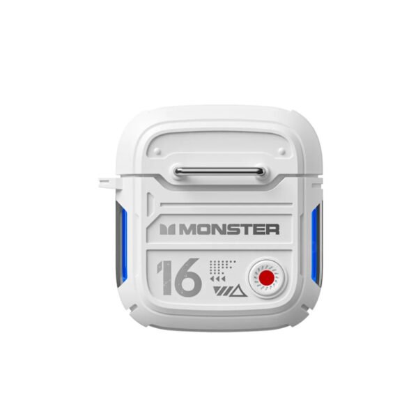 AUDIFONOS MONSTER BT 5.3, 10M DISTANCIA, 4H MUSICA, CARGA 1.5H, 300MAH ESTUCHE, 30MAH AURICULAR. WHITE