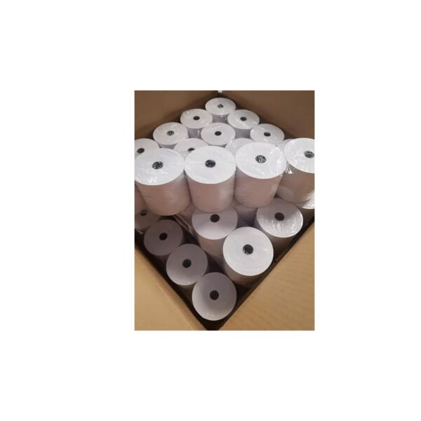 CAJA DE 100 ROLLOS PAPEL TERMICO DE 57MM x 20MTS - 48GR - Imagen 2